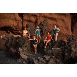 Bañador Aquagym Ines Mujer Azul/Blanco -Nabaiji Tienda De Ventas baador aquagym ines mujer azulblanco 2