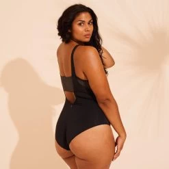 Bañador Aquagym Zoey Mujer Negro Brillo -Nabaiji Tienda De Ventas baador aquagym zoey mujer negro brillo 4