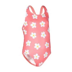 Bañador Bebé Niña Coral Estampado Flores Textura Gofrado