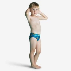 Bañador Bebés Niños Slip Nabaiji Azul Estampado -Nabaiji Tienda De Ventas baador bebes nios slip nabaiji azul estampado 3