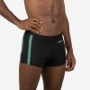 Bañador Bóxer Natación Negombo Hombre Negro Turquesa -Nabaiji Tienda De Ventas baador boxer natacion negombo hombre negro turquesa