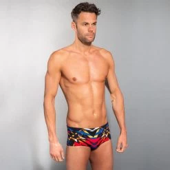 Bañador Hombre Natación Bóxer Nabaiji Negro Rojo -Nabaiji Tienda De Ventas baador hombre natacion boxer nabaiji negro rojo 2