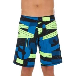 Bañador Hombre Natación Largo Nabaiji Negro Rojo Estampado -Nabaiji Tienda De Ventas baador hombre natacion largo nabaiji verde