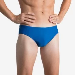 Bañador Hombre Natación Slip Nabaiji Azul Marino