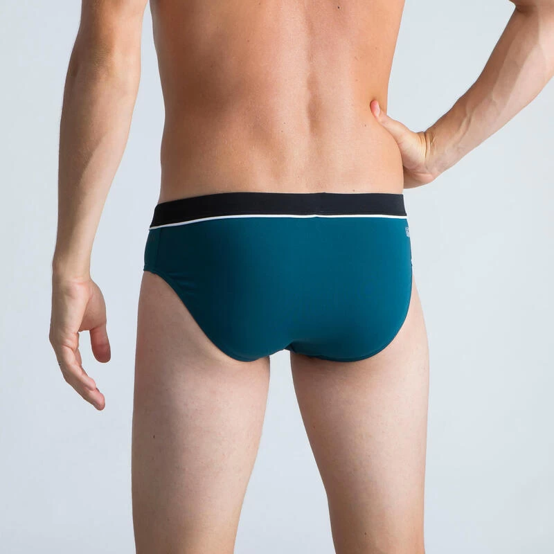 Bañador Hombre Natación Slip Nabaiji Verde Petróleo 4 Bañador Hombre Natación Slip Nabaiji Verde Petróleo - Imagen 2