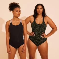 Bañador Mujer Deportivo Caqui Aquagym Nabaiji Sofi Lica -Nabaiji Tienda De Ventas baador mujer deportivo caqui aquagym nabaiji sofi lica 2