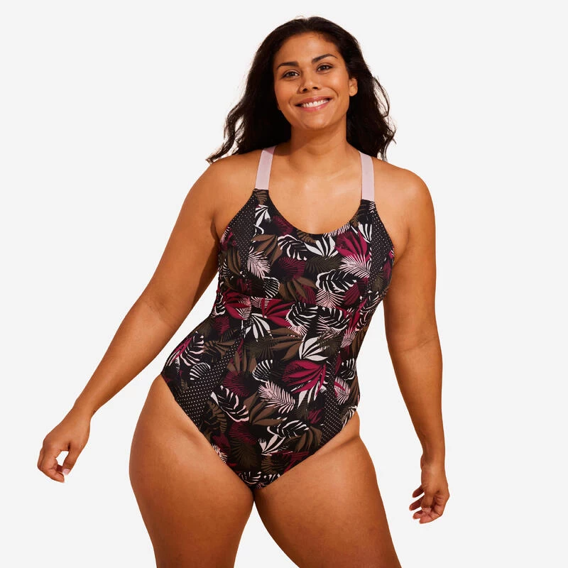 Bañador Mujer Deportivo Negro Caqui Aquagym Nabaiji Elea Saf 3 Bañador Mujer Deportivo Negro Caqui Aquagym Nabaiji Elea Saf