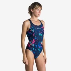 Bañador Mujer Natación Nabaiji Azul Marino