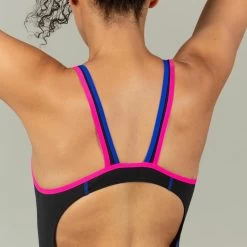 Bañador Mujer Natación Nabaiji Negro Rosa -Nabaiji Tienda De Ventas baador mujer natacion nabaiji negro rosa 3