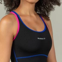 Bañador Mujer Natación Nabaiji Negro Rosa -Nabaiji Tienda De Ventas baador mujer natacion nabaiji negro rosa 4