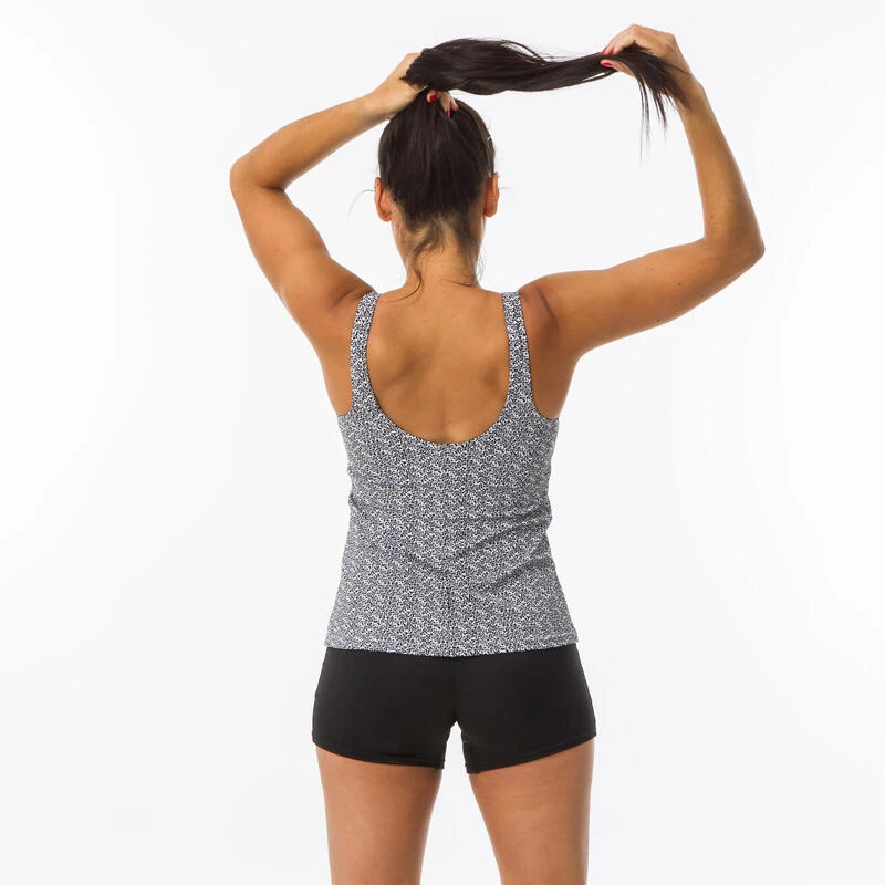 Bañador Mujer Natación Pantalón Nabaiji Negro Blanco 6 Bañador Mujer Natación Pantalón Nabaiji Negro Blanco - Imagen 4