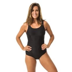 Bañador Mujer Negro Rosa Aquagym Nabaiji Doli