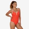 Bañador Natación Heva Joy Mujer Rojo Cremallera
