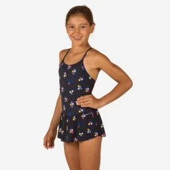 Bañador Natación Lily Lila Azul Marino Faldita -Nabaiji Tienda De Ventas baador natacion lily lila azul marino faldita 2