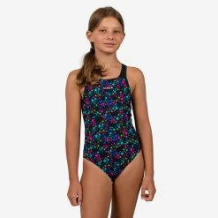 Bañador Niña Natación Nabaiji Azul Marino Amarillo 8 Bañador Niña Natación Nabaiji Azul Marino Amarillo -Nabaiji Tienda De Ventas baador nia natacion nabaiji negro amarillo
