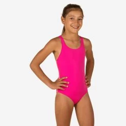 Bañador Niña Natación Nabaiji Rosa