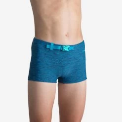 Bañador Bóxer Natación 100 Kibelt Niño Smile Verde Sin Hebilla -Nabaiji Tienda De Ventas baador nio natacion boxer nabaiji azul marino 100 kibelt