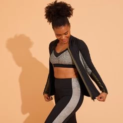 Camiseta Aquagym/Aquabike Lia Mujer Caqui Manga Larga Cremallera -Nabaiji Tienda De Ventas camiseta aquagymaquabike lia mujer caqui manga larga cremallera 4