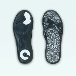 Chanclas Piscina Slap 500 Lea Mujer Negro Blanco -Nabaiji Tienda De Ventas chanclas piscina slap 500 lea mujer negro blanco 3