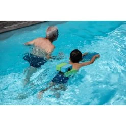 Cinturón Natación Flotador Bloques Niños 15-60 Kg Espuma Verde Azul
