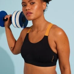 Top Aquagym Mujer Negro Burdeos Nabaiji -Nabaiji Tienda De Ventas top bikini aquagymaquabike elea mujer negroocre