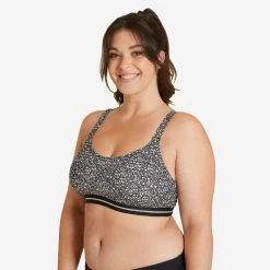 Top Natación Mujer Nabaiji Negro -Nabaiji Tienda De Ventas top bikini natacion vega leo mujer negro