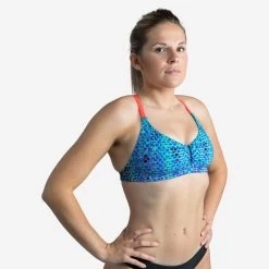 Top Natación Mujer Nabaiji Negro Coral