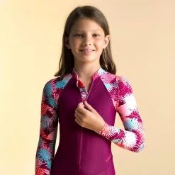 Traje Niña Natación Largo Nabaiji Violeta -Nabaiji Tienda De Ventas traje nia natacion largo nabaiji violeta 2